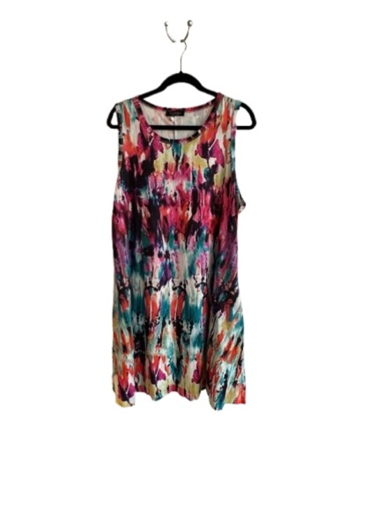None Dresses & Skirts - Multi-Color Abstract Print Sleeveless Mini Dress